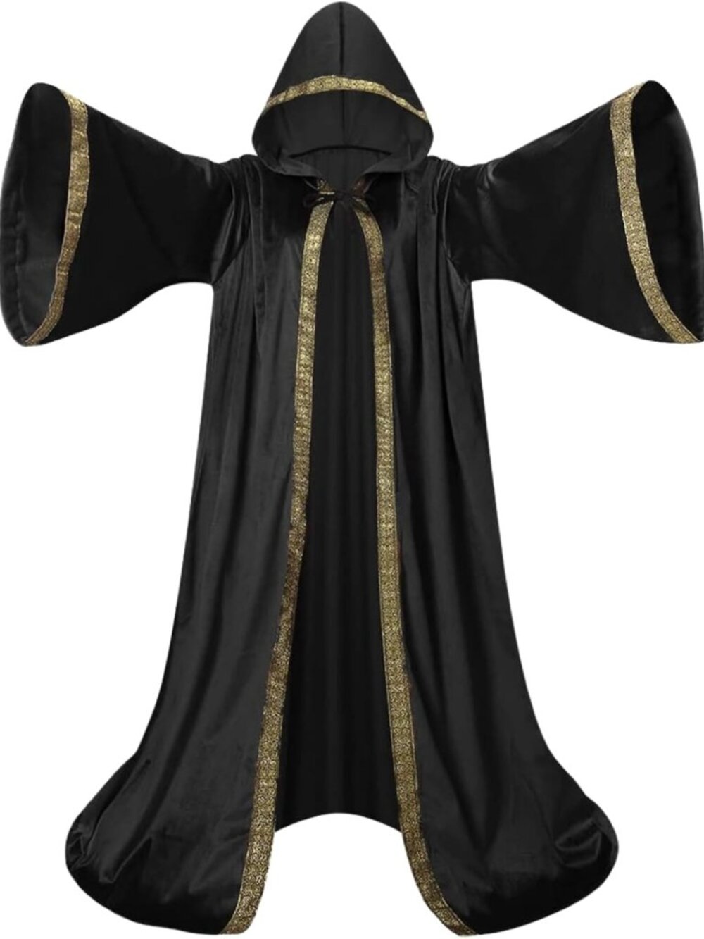 Velvet Hooded Wizard Cloak Costume for Adults - Perfect Halloween Outfit